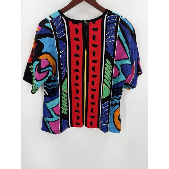 Women’s Vintage 80’s F STOP Graphic Print Short Sleeve Size LARGE Retro Y2k 90's - Picture 4 of 9
